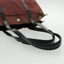 PRADA Tote Bag Nylon Bordeaux Silver Auth 96068-7