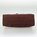 PRADA Tote Bag Nylon Bordeaux Silver Auth 96068-5