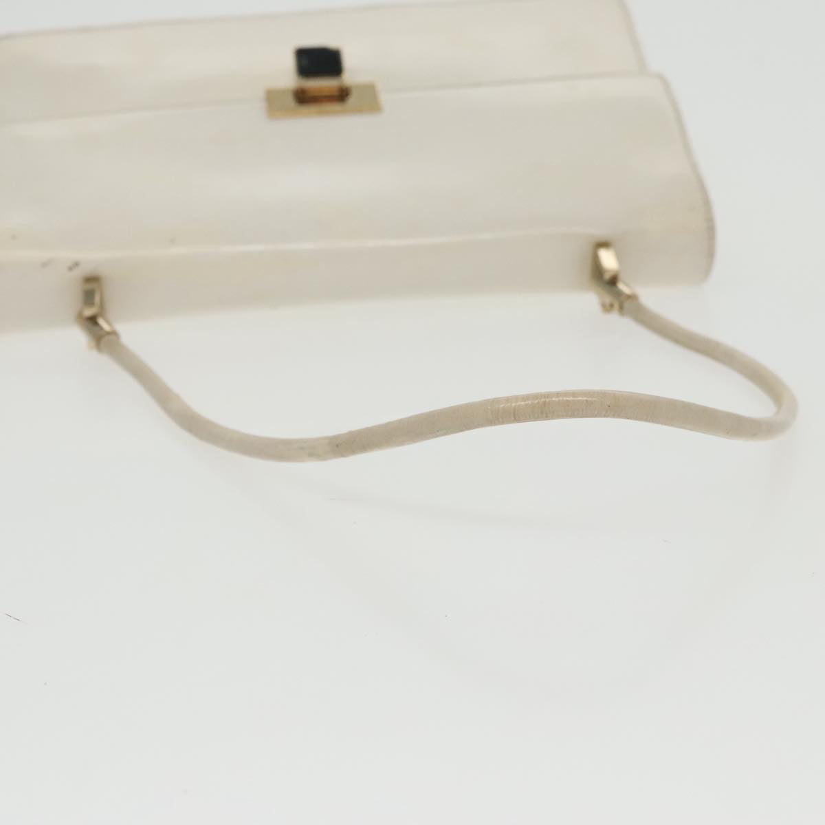 GUCCI Shoulder Bag Enamel White Gold 001 4221 Auth 96073