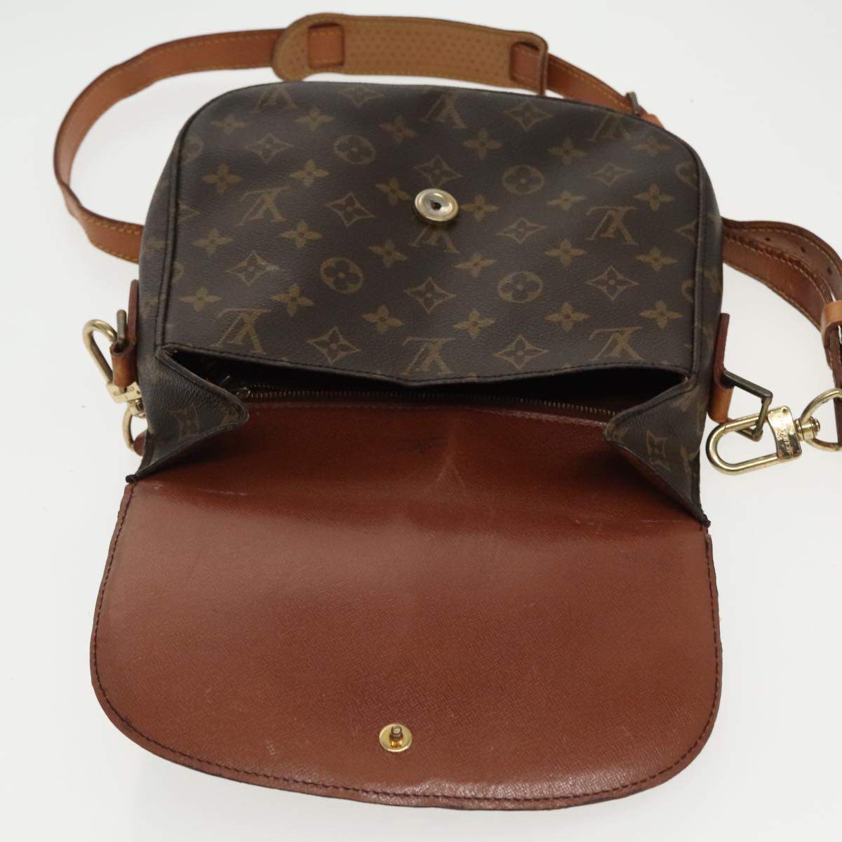 LOUIS VUITTON Monogram Saint Cloud GM Shoulder Bag M51242 LV Auth 96094