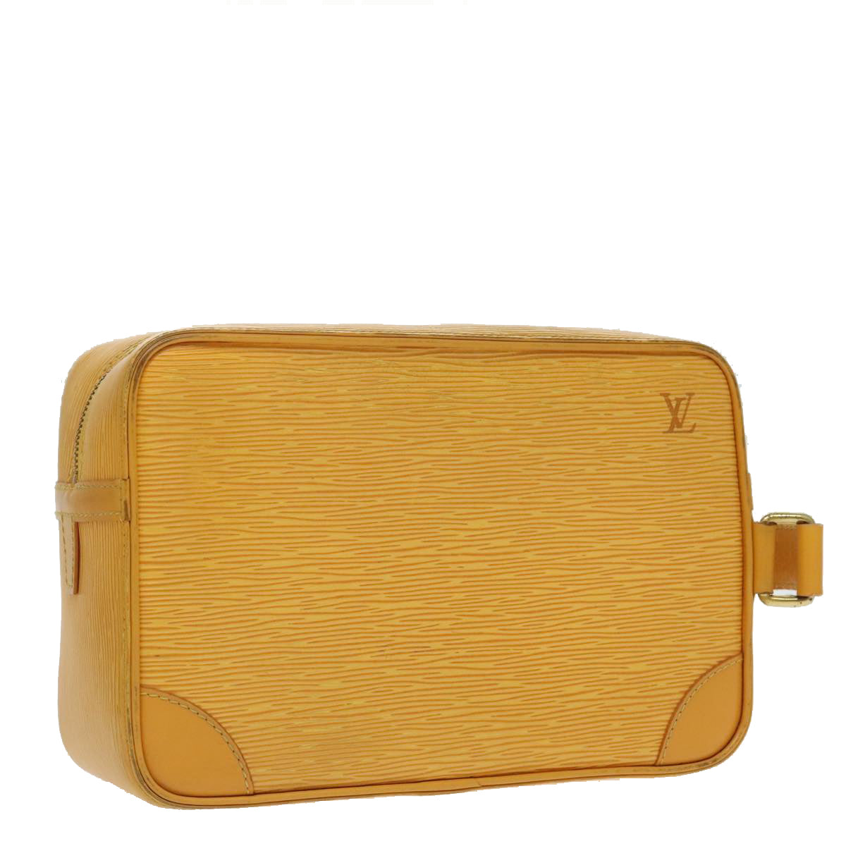 LOUIS VUITTON Epi Clutch Bag SPO Yellow LV Auth 96111