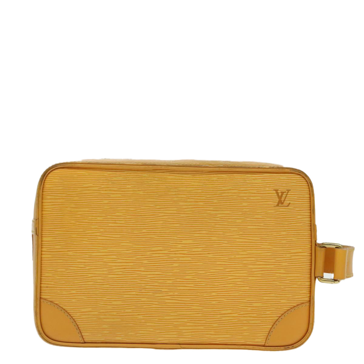 LOUIS VUITTON Epi Clutch Bag SPO Yellow LV Auth 96111