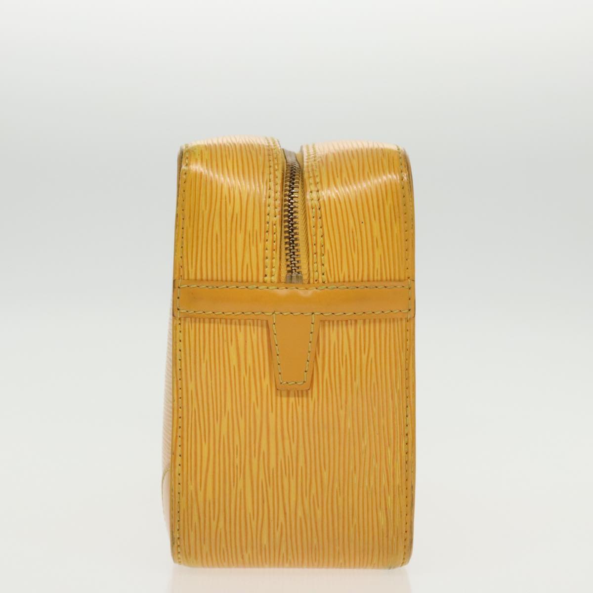 LOUIS VUITTON Epi Clutch Bag SPO Yellow LV Auth 96111