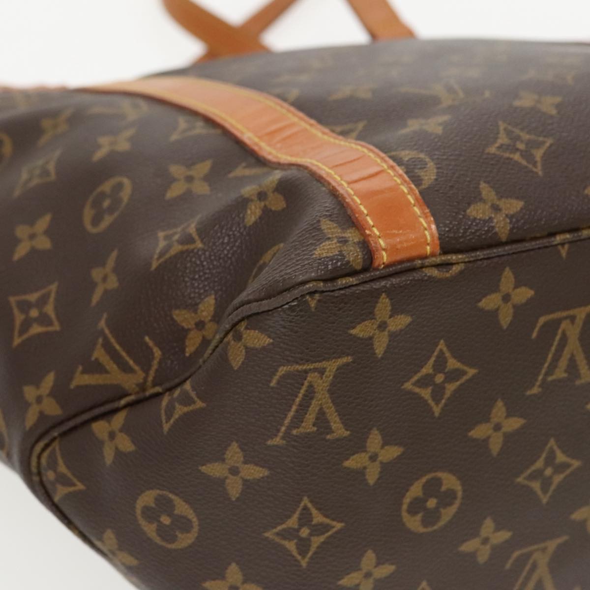 LOUIS VUITTON Monogram Sac Shopping Tote Bag M51108 LV Auth 96116