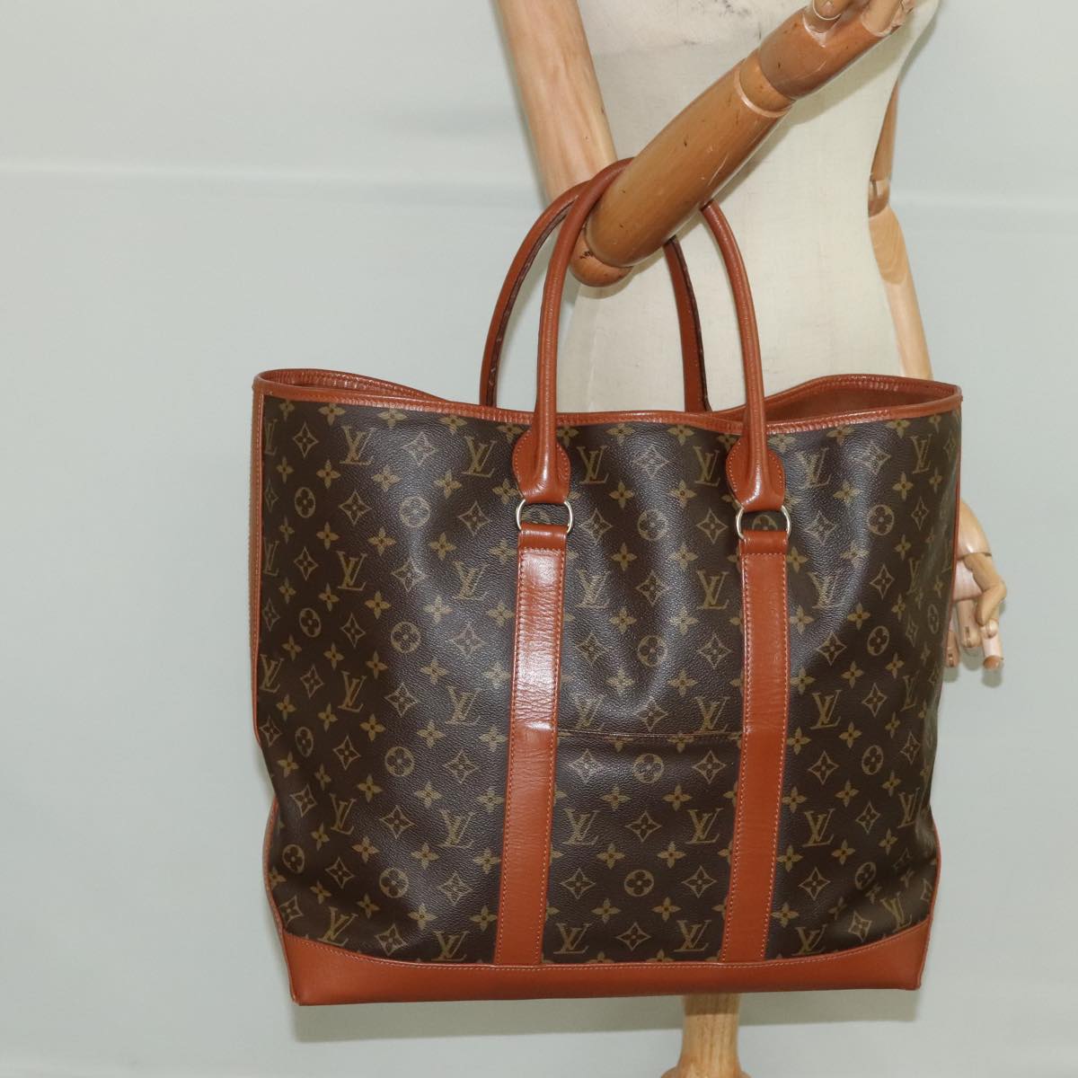 LOUIS VUITTON Monogram Sac Weekend GM Tote Bag M42420 LV Auth 96125