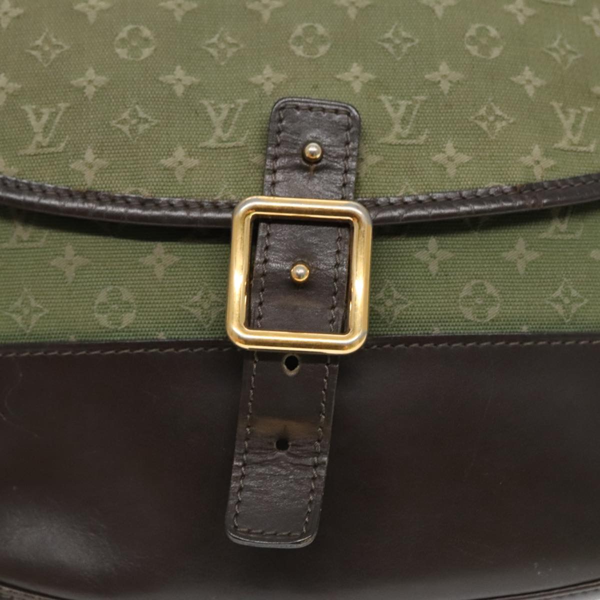 LOUIS VUITTON Monogram Mini Belanger Shoulder Bag TST Khaki M92673 Auth 96126