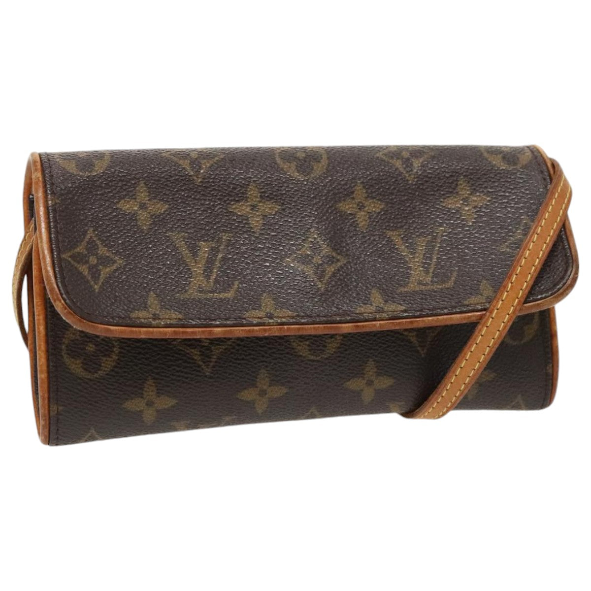 LOUIS VUITTON Monogram Pochette Twin PM Shoulder Bag M51854 LV Auth 96153