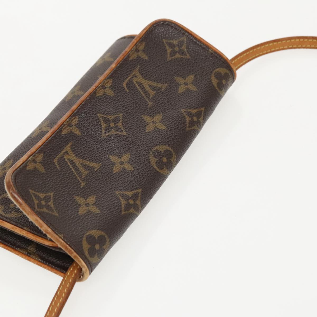 LOUIS VUITTON Monogram Pochette Twin PM Shoulder Bag M51854 LV Auth 96153