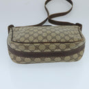 GUCCI GG Supreme Web Sherry Line Shoulder Bag PVC Beige Gold Red Auth 96165-5