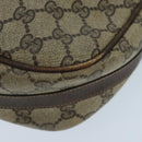 GUCCI GG Supreme Web Sherry Line Shoulder Bag PVC Beige Gold Red Auth 96165-10