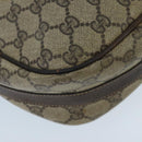 GUCCI GG Supreme Web Sherry Line Shoulder Bag PVC Beige Gold Red Auth 96165-15