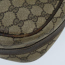 GUCCI GG Supreme Web Sherry Line Shoulder Bag PVC Beige Gold Red Auth 96165-16