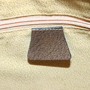 GUCCI GG Supreme Web Sherry Line Shoulder Bag PVC Beige Gold Red Auth 96165-18