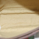 GUCCI GG Supreme Web Sherry Line Shoulder Bag PVC Beige Gold Red Auth 96165-11