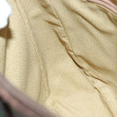 GUCCI GG Supreme Web Sherry Line Shoulder Bag PVC Beige Gold Red Auth 96165-19