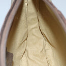 GUCCI GG Supreme Web Sherry Line Shoulder Bag PVC Beige Gold Red Auth 96165-20