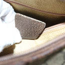 GUCCI GG Supreme Web Sherry Line Shoulder Bag PVC Beige Gold Red Auth 96165-12