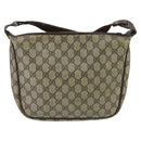 GUCCI GG Supreme Web Sherry Line Shoulder Bag PVC Beige Gold Red Auth 96165-2