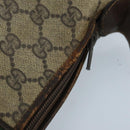 GUCCI GG Supreme Web Sherry Line Shoulder Bag PVC Beige Gold Red Auth 96165-7