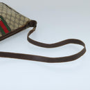 GUCCI GG Supreme Web Sherry Line Shoulder Bag PVC Beige Gold Red Auth 96165-8