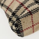 BURBERRY Nova Check Hand Bag Canvas Beige Auth 96173-16