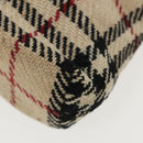 BURBERRY Nova Check Hand Bag Canvas Beige Auth 96173-17