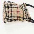 BURBERRY Nova Check Hand Bag Canvas Beige Auth 96173-3