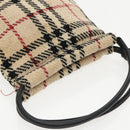 BURBERRY Nova Check Hand Bag Canvas Beige Auth 96173-6