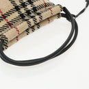 BURBERRY Nova Check Hand Bag Canvas Beige Auth 96173-7