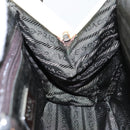 PRADA Hand Bag Canvas Silver Brown Auth 96183-23