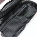 PRADA Hand Bag Canvas Silver Brown Auth 96183-27