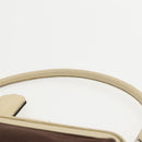 PRADA Hand Bag Canvas Silver Brown Auth 96183-14