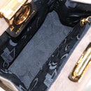 Salvatore Ferragamo Gancini Chain Shoulder Bag Suede Gray Gold Auth 96186-11