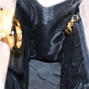 Salvatore Ferragamo Gancini Chain Shoulder Bag Suede Gray Gold Auth 96186-17