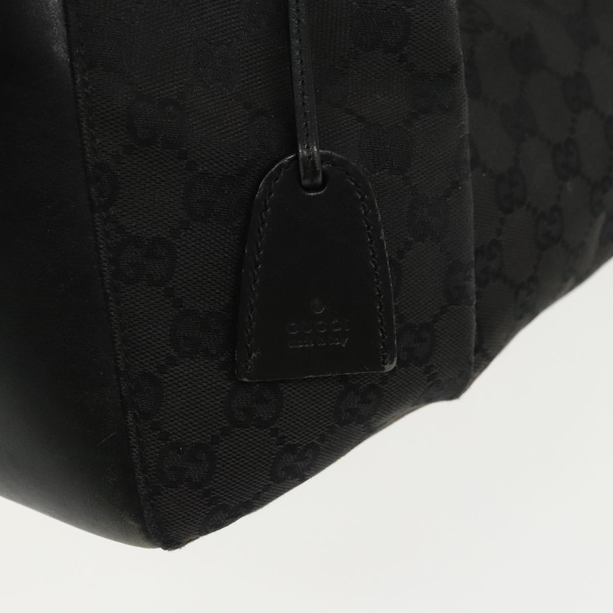 GUCCI GG Canvas Tote Bag Black 94898 Auth 96192