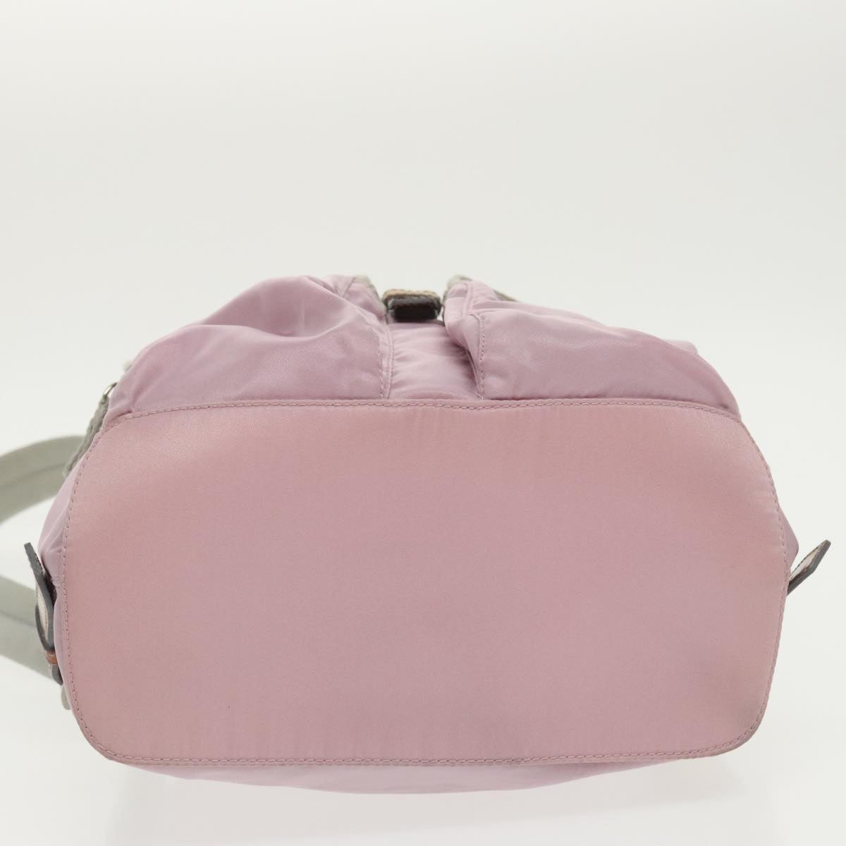 PRADA Backpack Nylon Pink Silver Auth 96205