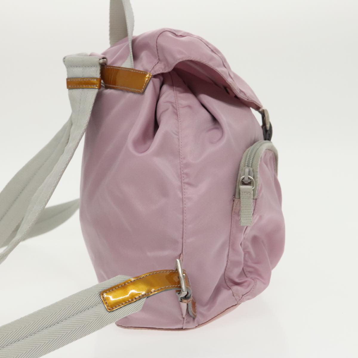 PRADA Backpack Nylon Pink Silver Auth 96205