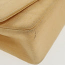 CHANEL Matelasse Chain Shoulder Bag Canvas Beige Gold CC Auth 96216-9