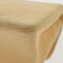 CHANEL Matelasse Chain Shoulder Bag Canvas Beige Gold CC Auth 96216-17