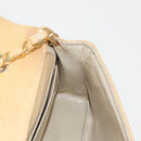 CHANEL Matelasse Chain Shoulder Bag Canvas Beige Gold CC Auth 96216-20