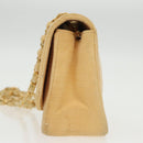 CHANEL Matelasse Chain Shoulder Bag Canvas Beige Gold CC Auth 96216-3