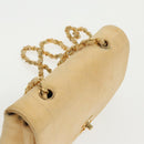 CHANEL Matelasse Chain Shoulder Bag Canvas Beige Gold CC Auth 96216-6