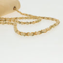 CHANEL Matelasse Chain Shoulder Bag Canvas Beige Gold CC Auth 96216-8