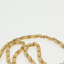 CHANEL Matelasse Chain Shoulder Bag Canvas Beige Gold CC Auth 96216-14