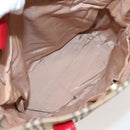 BURBERRY Nova Check Shoulder Bag Canvas Beige Red gold Auth 96222-11