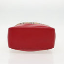 BURBERRY Nova Check Shoulder Bag Canvas Beige Red gold Auth 96222-5