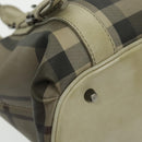 BURBERRY Nova Check Hand Bag PVC 2way Beige Auth 96223-9
