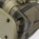 BURBERRY Nova Check Hand Bag PVC 2way Beige Auth 96223-14