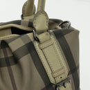 BURBERRY Nova Check Hand Bag PVC 2way Beige Auth 96223-10