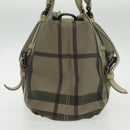 BURBERRY Nova Check Hand Bag PVC 2way Beige Auth 96223-4